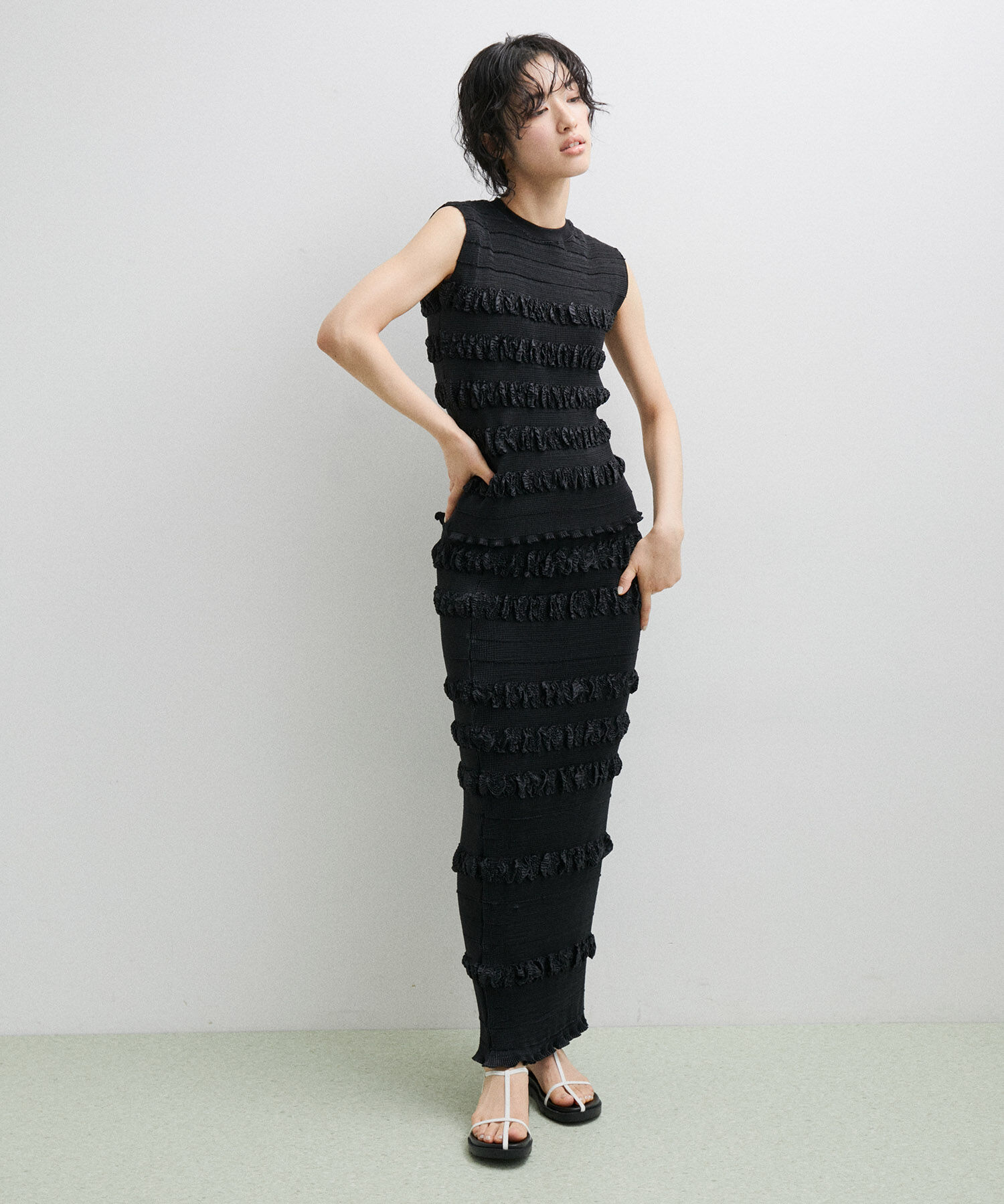 ADAM ET ROPE'「【セットアップ対応】マドレーヌプリーツトップス」|Tシャツ・カットソー|