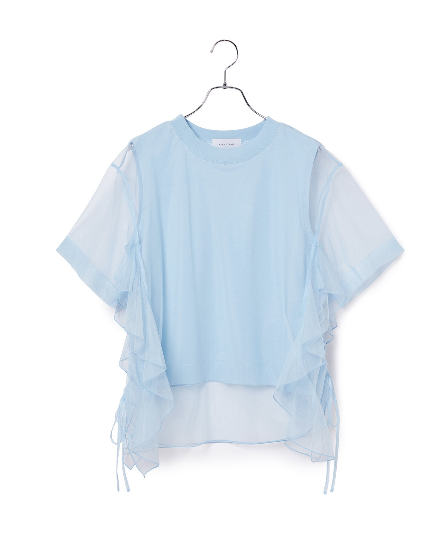 ADAM ET ROPE'「【再入荷・洗える・サステナブル】ギャザーチュールトップス」|その他|