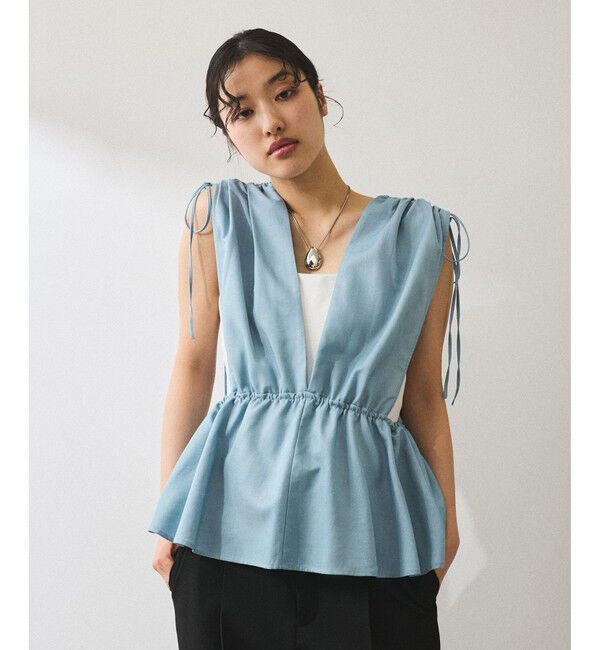 ADAM ET ROPE'「【WEB限定】・【新色追加】ペプラムビスチェ」|その他|サックス