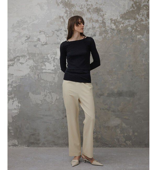 ADAM ET ROPE'「【EMOELLE】ソモウイージーパンツ」|チノ|