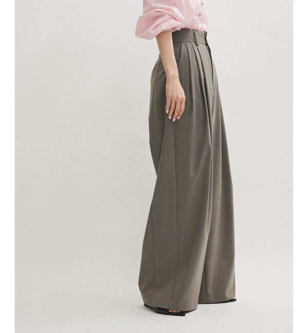 ADAM ET ROPE'「【サステナブル】3タックトロピカルスラックス」|スラックス|