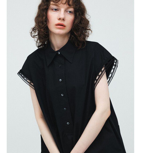 ADAM ET ROPE'「レースシャツロンパース」|オールインワン|