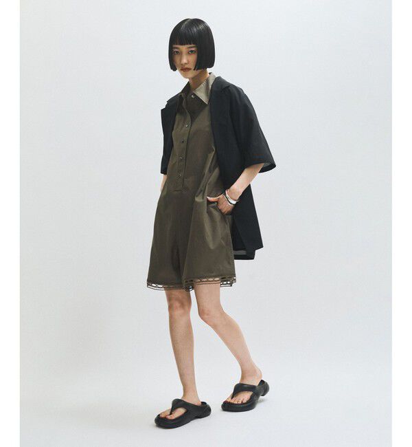 ADAM ET ROPE'「レースシャツロンパース」|オールインワン|