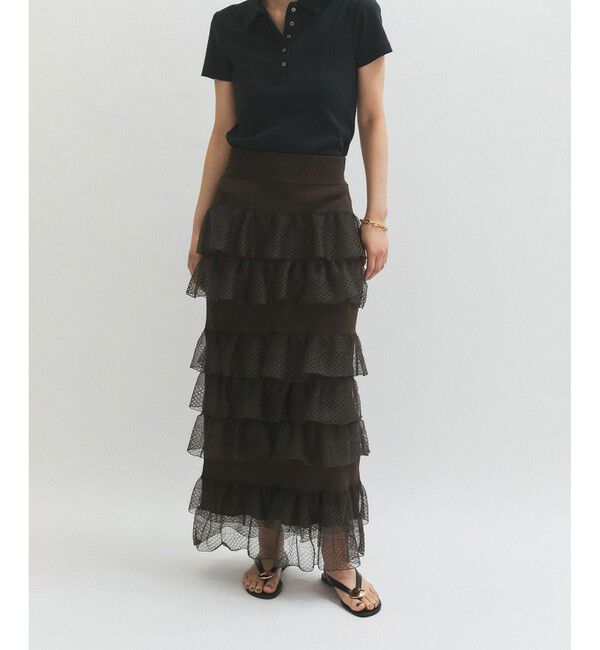 ADAM ET ROPE'「シアーフリルスカート」|スカート|