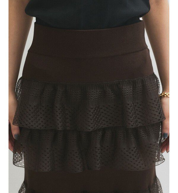ADAM ET ROPE'「シアーフリルスカート」|スカート|