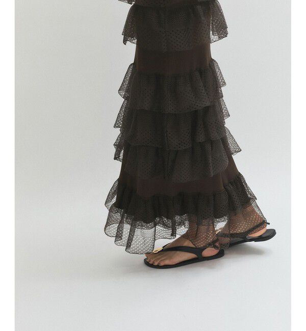 ADAM ET ROPE'「シアーフリルスカート」|スカート|