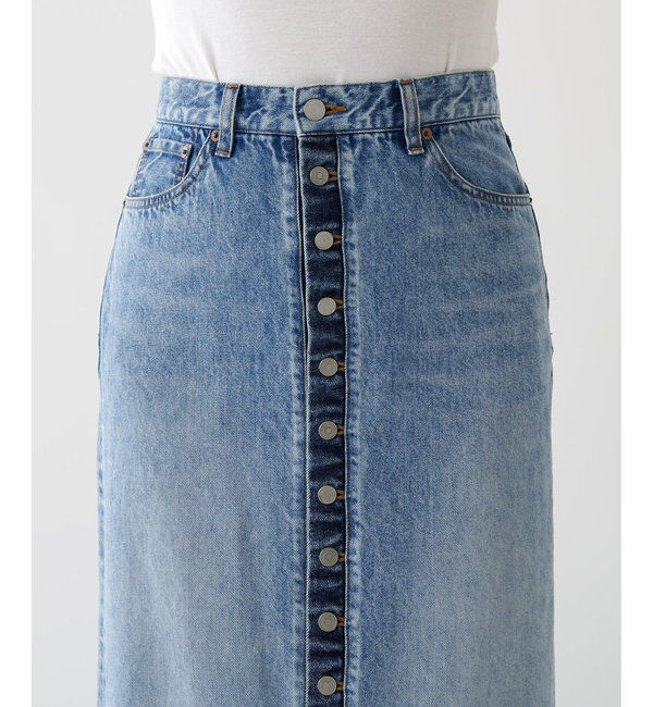  「ボタンデニムスカート」|スカート|
