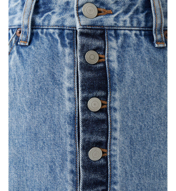  「ボタンデニムスカート」|スカート|