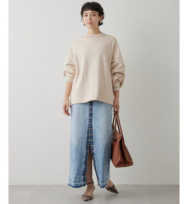  「ボタンデニムスカート」|スカート|