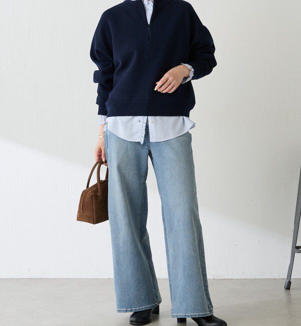  「ジップスウェットライクニット」|ニット・セーター|