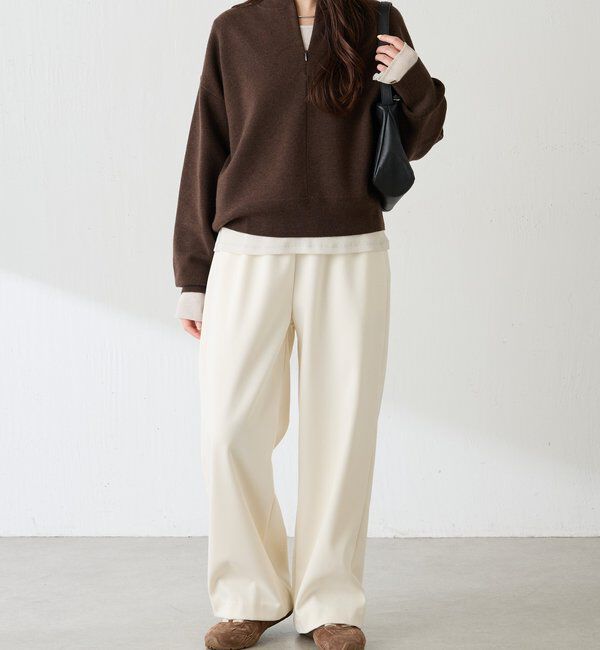  「ジップスウェットライクニット」|ニット・セーター|