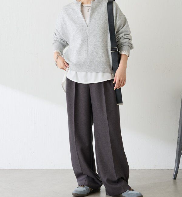  「ジップスウェットライクニット」|ニット・セーター|