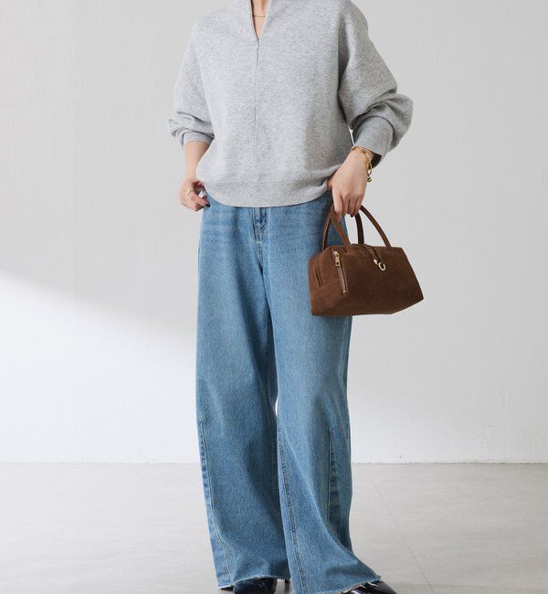  「ジップスウェットライクニット」|ニット・セーター|