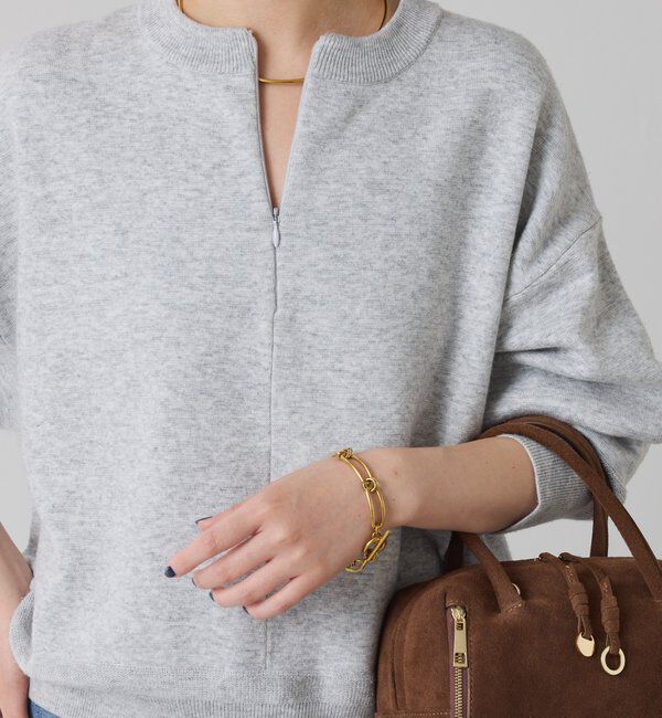  「ジップスウェットライクニット」|ニット・セーター|