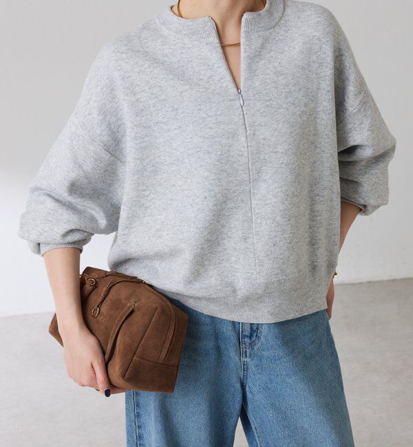  「ジップスウェットライクニット」|ニット・セーター|