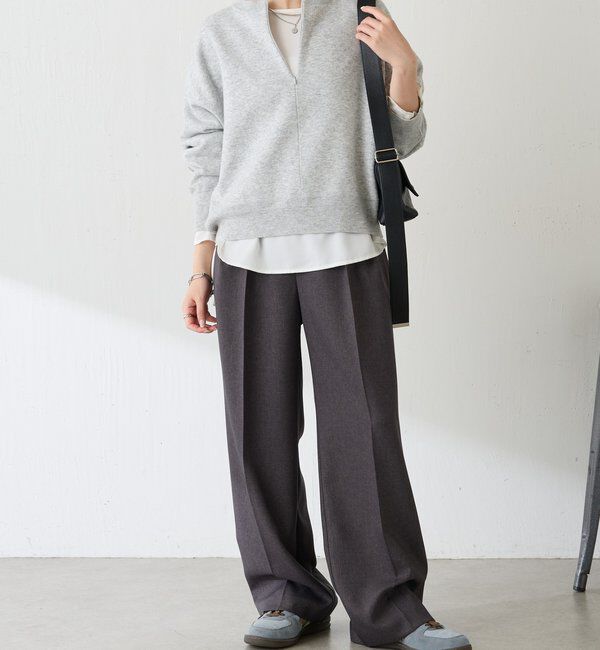  「ジップスウェットライクニット」|ニット・セーター|