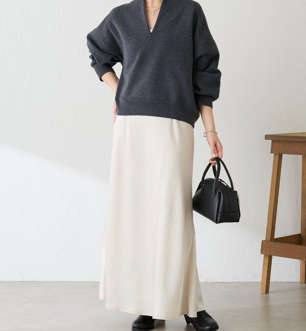  「ジップスウェットライクニット」|ニット・セーター|