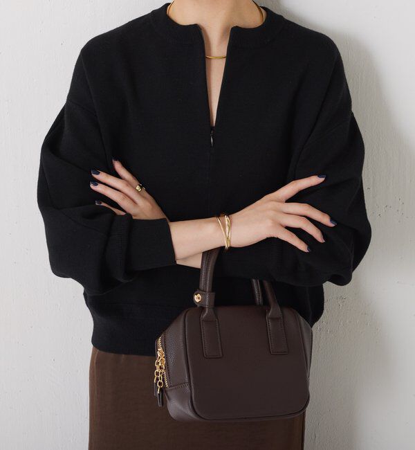  「ジップスウェットライクニット」|ニット・セーター|