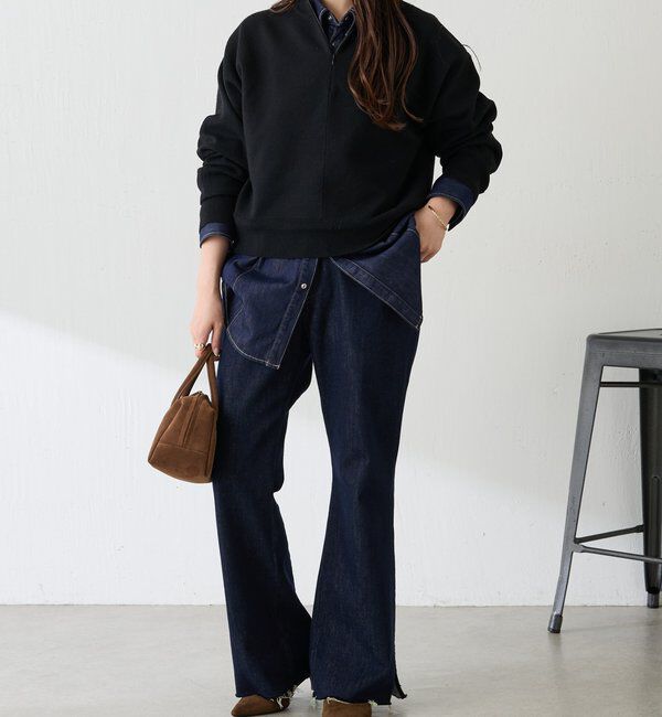  「ジップスウェットライクニット」|ニット・セーター|