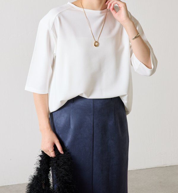  「ハーフスリーブジョーゼット半袖T」|Tシャツ・カットソー|