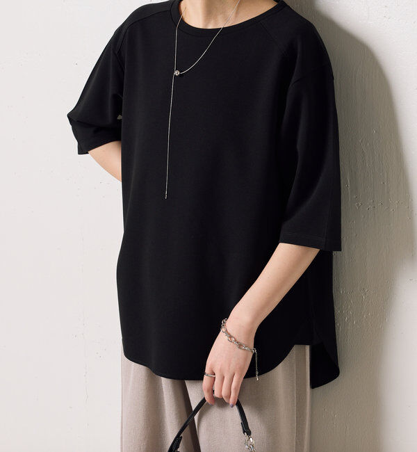  「ハーフスリーブジョーゼット半袖T」|Tシャツ・カットソー|