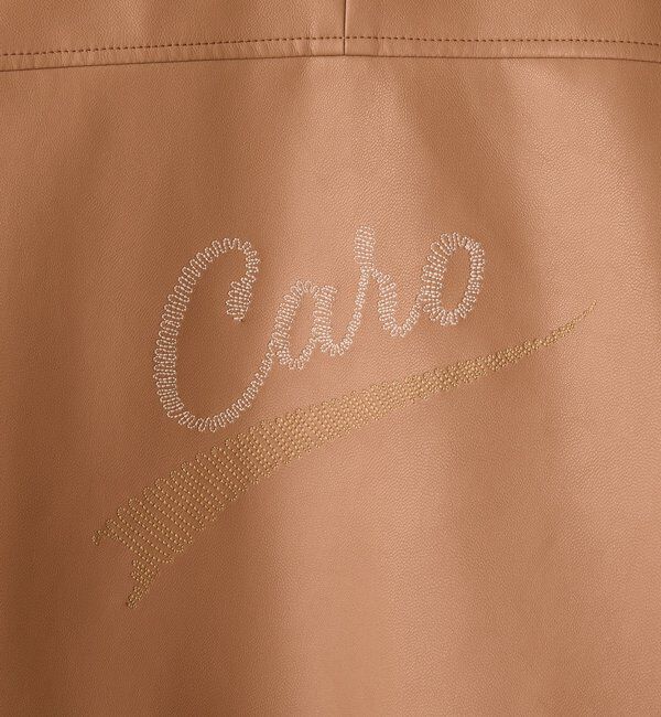  「レザータッチ刺繍入りスタンドブルゾン」|ベスト・ジレ|