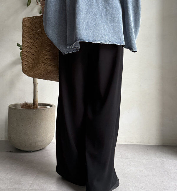  「【累計販売数3万枚突破/22色４サイズ展開！】タックワイドパンツ」|チノ|