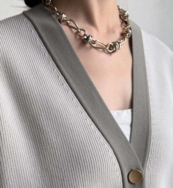  「配色Vカーディガン」|カーディガン|