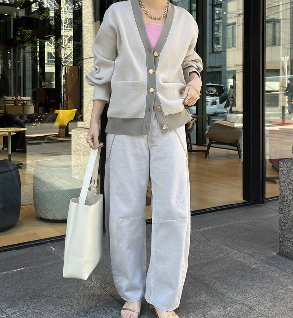  「配色Vカーディガン」|カーディガン|