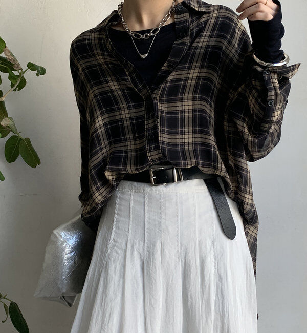  「シアーチェックシャツ」|シャツ・ブラウス|