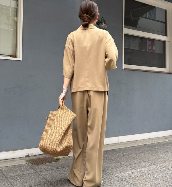  「接触冷感5分袖ジャケット」|テーラードジャケット|