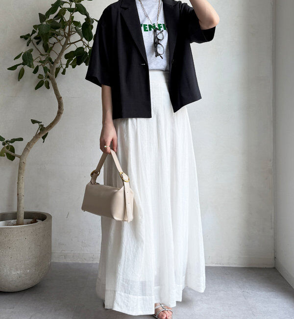  「接触冷感5分袖ジャケット」|テーラードジャケット|