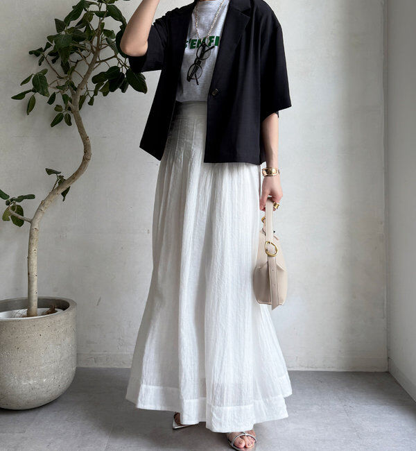  「接触冷感5分袖ジャケット」|テーラードジャケット|