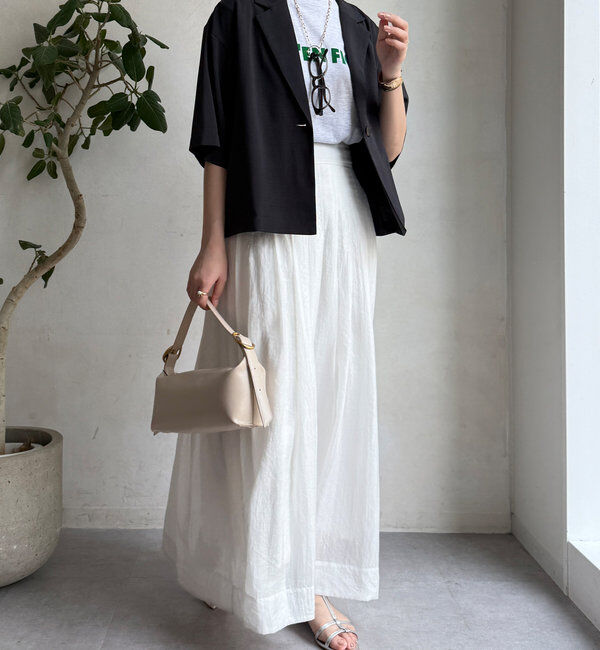  「接触冷感5分袖ジャケット」|テーラードジャケット|