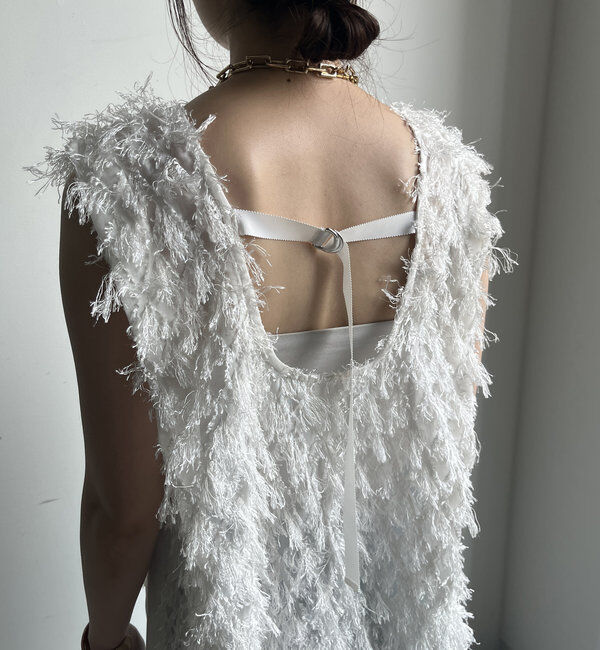  「【WEB限定】フェザー切替トップス」|シャツ・ブラウス|