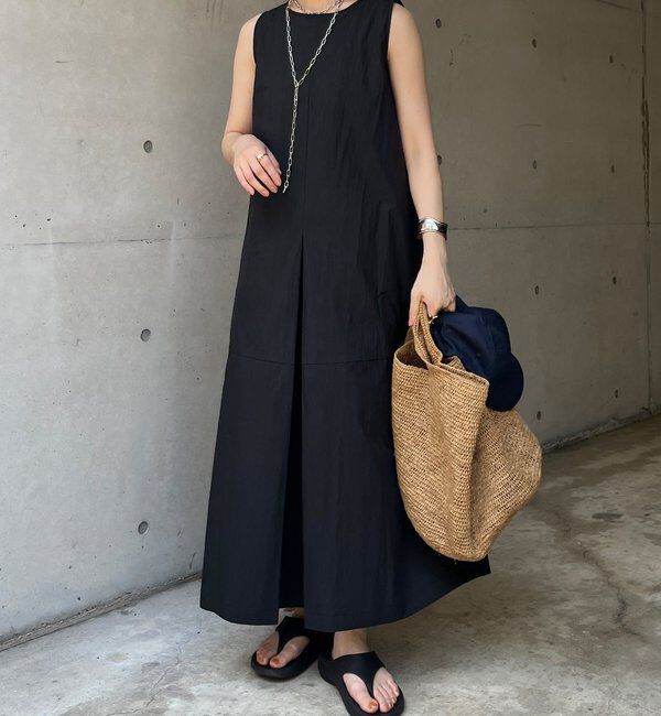  「【WEB限定】深タックデザインドレス」|ワンピース|