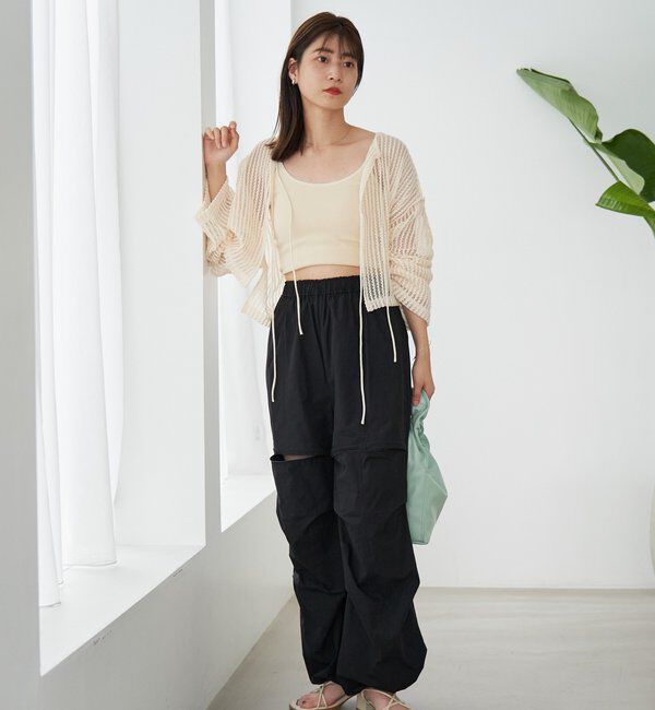  「【WEB限定/2サイズ展開】カットレースカーディガン」|Tシャツ・カットソー|