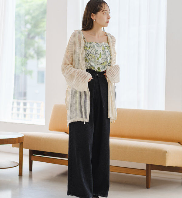  「【WEB限定/2サイズ展開】カットレースカーディガン」|Tシャツ・カットソー|