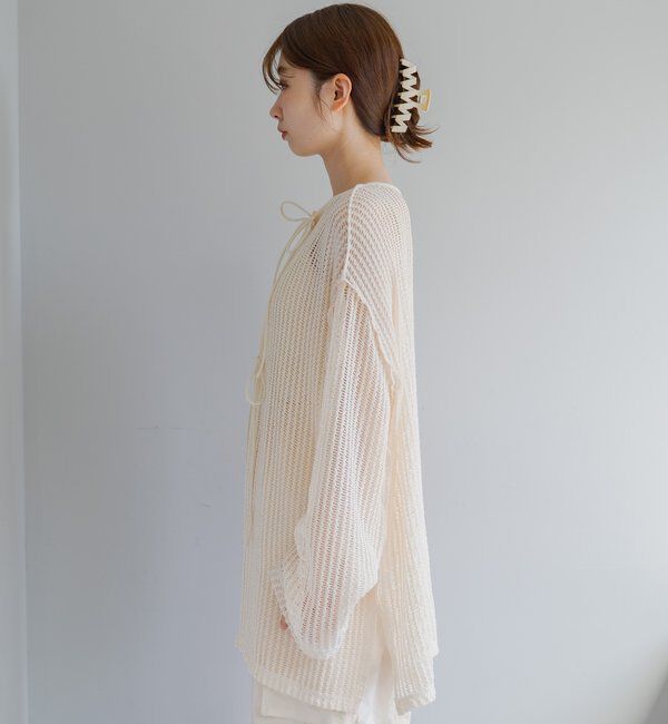  「【WEB限定/2サイズ展開】カットレースカーディガン」|Tシャツ・カットソー|