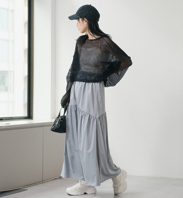  「【WEB限定/2サイズ展開】カットレースカーディガン」|Tシャツ・カットソー|