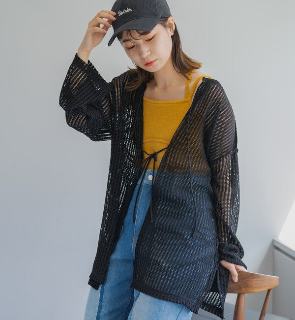  「【WEB限定/2サイズ展開】カットレースカーディガン」|Tシャツ・カットソー|