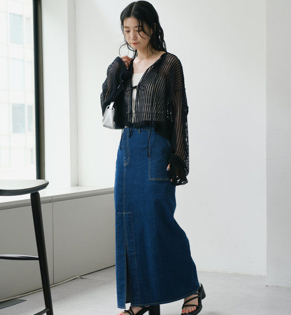  「【WEB限定/2サイズ展開】カットレースカーディガン」|Tシャツ・カットソー|