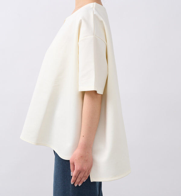  「《楽ちんきちんと見え》ハーフジップダンボールポンチョ」|Tシャツ・カットソー|