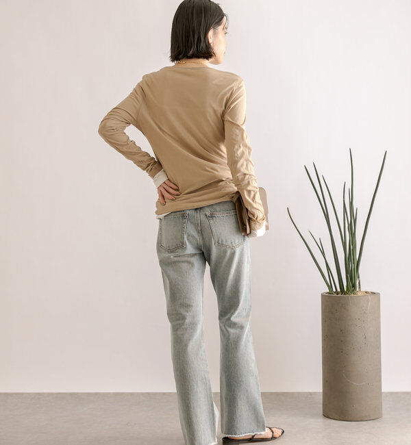  「【MONN.:. (モン)】フレアデニム」|デニム|