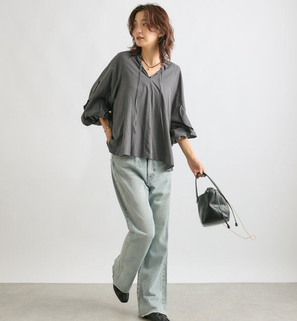  「【MONN.:. (モン)】フレアデニム」|デニム|