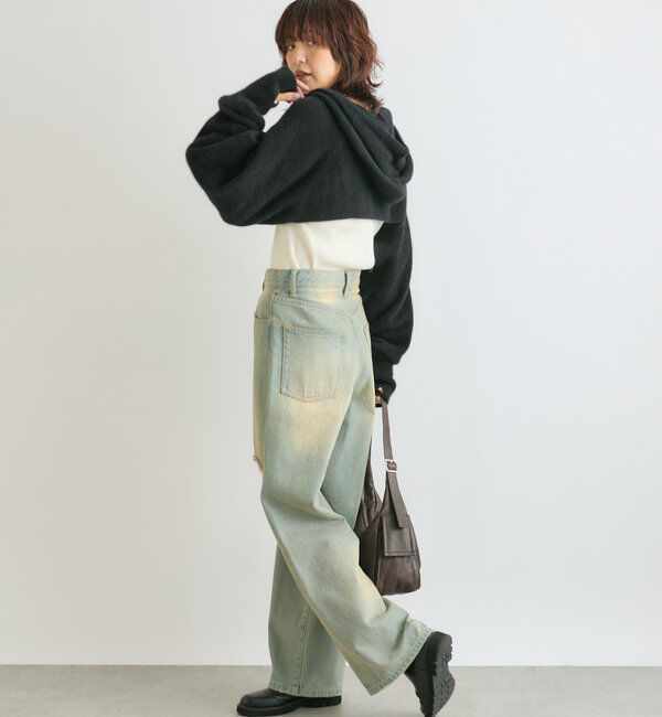  「【MONN.:.(モン)】ハイライズダメージDENIM」|デニム|