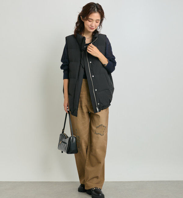  「【MONN.:.(モン)】ハイライズダメージDENIM」|デニム|