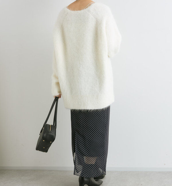  「【軽やかな足元に】ドットシフォンタイトスカート」|スカート|