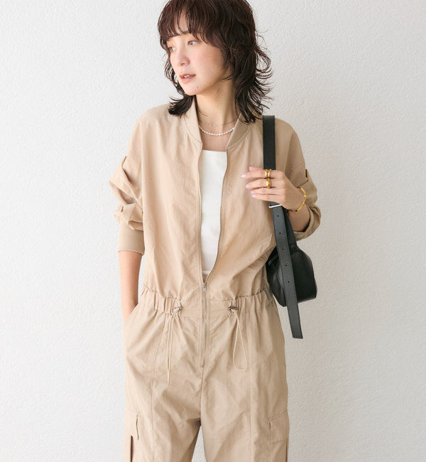  「【一枚で決まる】zipジャンプスーツ」|ワンピース|