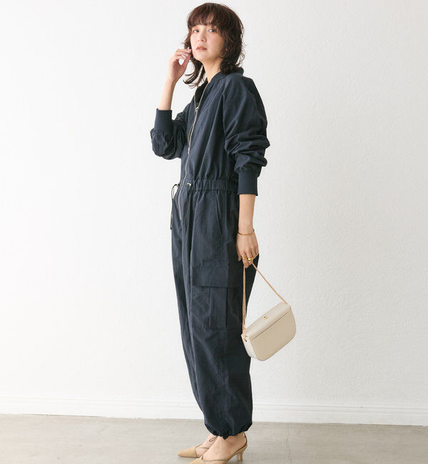  「【一枚で決まる】zipジャンプスーツ」|ワンピース|